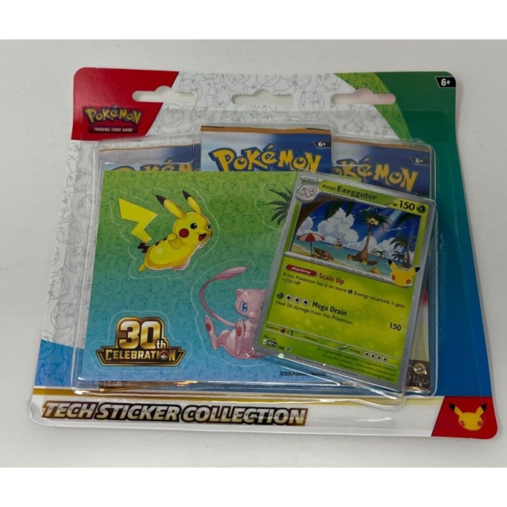 Pokémon TCG 30th Anniversary Celebrations Tech Sticker Collection - New Sealed